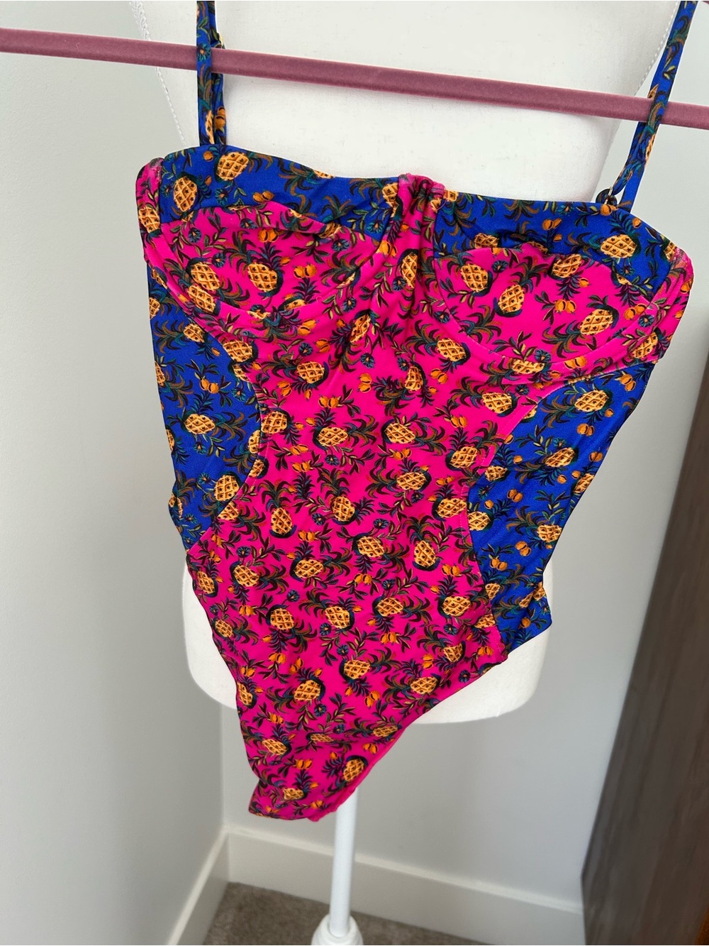 Women’s Farm RioPink & Blue Pineapple Print One-Piece Swimsuit - Picture 6 of 7